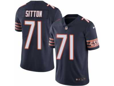 Men's Nike Chicago Bears #71 Josh Sitton Elite Navy Blue Rush NFL Jersey