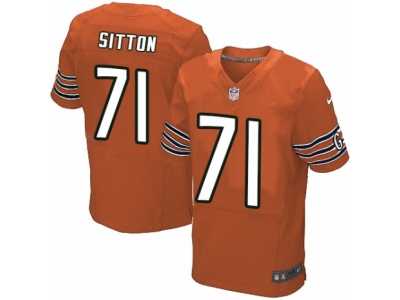 Men's Nike Chicago Bears #71 Josh Sitton Elite Orange Alternate NFL Jersey