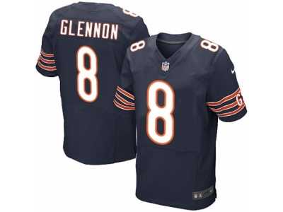 Men's Nike Chicago Bears #8 Mike Glennon Elite Navy Blue Team Color NFL Jersey