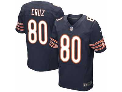 Men's Nike Chicago Bears #80 Victor Cruz Elite Navy Blue Team Color NFL Jersey