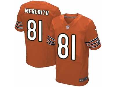 Men's Nike Chicago Bears #81 Cameron Meredith Elite Orange Alternate NFL Jersey