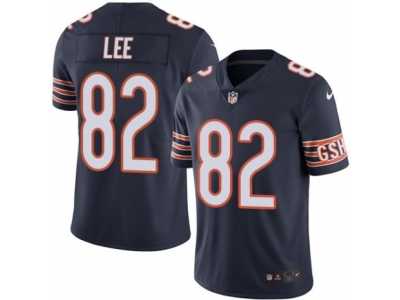Men's Nike Chicago Bears #82 Khari Lee Elite Navy Blue Rush NFL Jersey