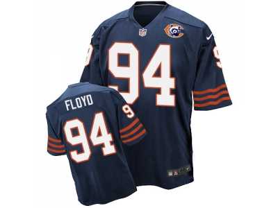 Men's Nike Chicago Bears #94 Leonard Floyd Elite Navy Blue Throwback NFL Jersey