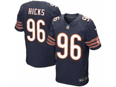 Men's Nike Chicago Bears #96 Akiem Hicks Elite Navy Blue Team Color NFL Jersey