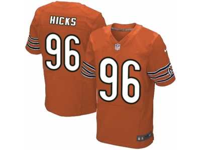 Men's Nike Chicago Bears #96 Akiem Hicks Elite Orange Alternate NFL Jersey