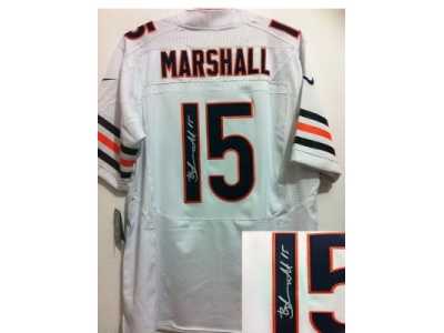 Nike Chicago Bears #15 Brandon Marshall whie Jerseys(Signed Elite)