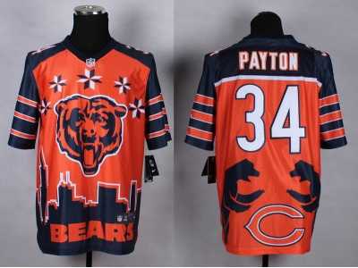 Nike Chicago Bears #34 Walter Payton orange Jerseys(Style Noble Fashion Elite)