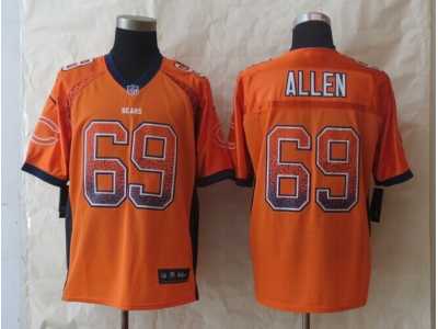 Nike Chicago Bears #69 Allen Orange Jerseys(Elite Drift Fashion)