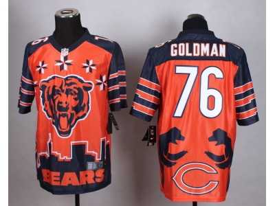 Nike Chicago Bears #76 Eddie Goldman Orange jerseys(Elite Noble Fashion)