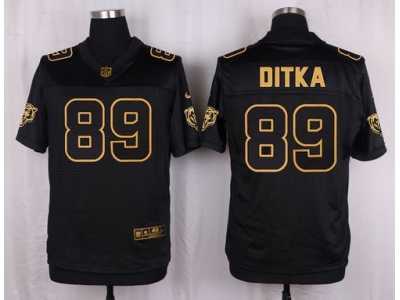 Nike Chicago Bears #89 Mike Ditka Black Pro Line Gold Collection Jersey(Elite)