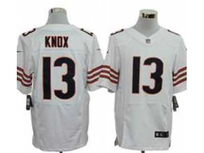 Nike NFL Chicago Bears #13 Johnny Knox White Elite jerseys