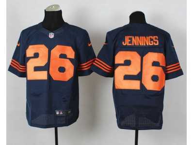 Nike NFL Chicago Bears #26 Tim Jennings Navy Blue Throwback Jerseys(Elite)