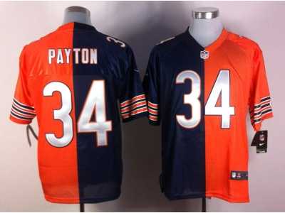 Nike NFL Chicago Bears #34 Walter Payton Orange-blue Jerseys(Split Elite)