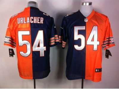 Nike NFL Chicago Bears #54 Brian Urlacher Orange-blue Jerseys(Split Elite)