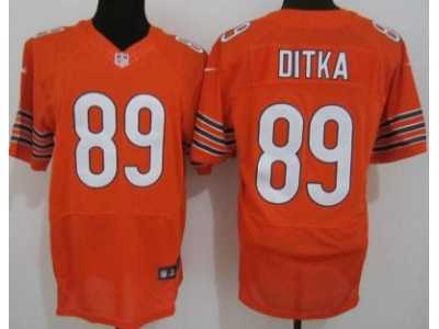 Nike NFL Chicago Bears #89 Mike DITKA Orange Jerseys(Elite)