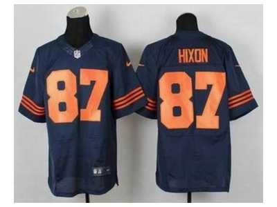 Nike jerseys chicago bears #87 hixon blue[Elite][number orange][hixon]