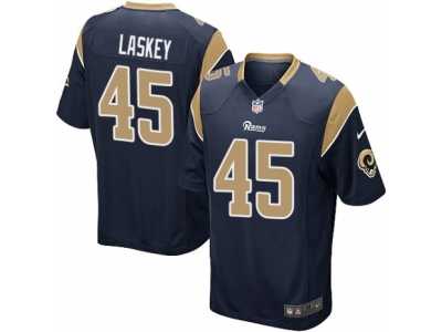 Men's Nike Los Angeles Rams #45 Zach Laskey Game Navy Blue Team Color NFL Jersey