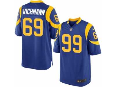 Men's Nike Los Angeles Rams #69 Cody Wichmann Game Royal Blue Alternate NFL Jersey