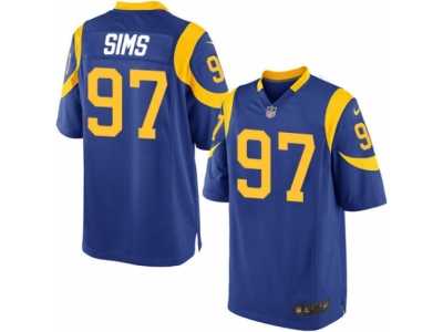 Men's Nike Los Angeles Rams #97 Eugene Sims Game Royal Blue Alternate NFL Jersey