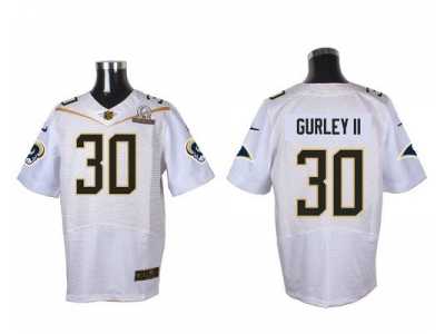 2016 Pro Bowl Nike St. Louis Rams #30 Todd Gurley II white jerseys(Elite)