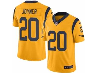Men's Nike Los Angeles Rams #20 Lamarcus Joyner Elite Gold Rush NFL Jersey