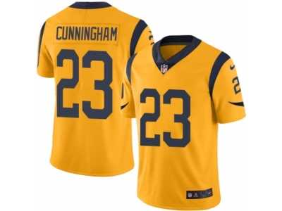 Men's Nike Los Angeles Rams #23 Benny Cunningham Elite Gold Rush NFL Jersey