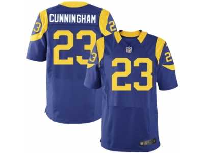 Men's Nike Los Angeles Rams #23 Benny Cunningham Elite Royal Blue Alternate NFL Jersey