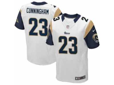 Men's Nike Los Angeles Rams #23 Benny Cunningham Elite White NFL Jersey