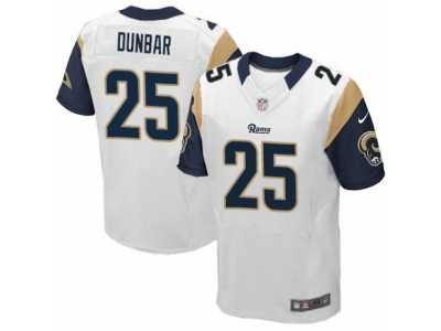 Men's Nike Los Angeles Rams #25 Lance Dunbar Elite White NFL Jersey