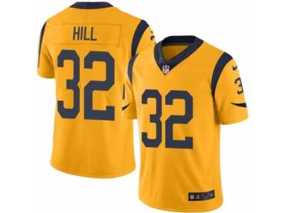 Men's Nike Los Angeles Rams #32 Troy Hill Elite Gold Rush NFL Jersey