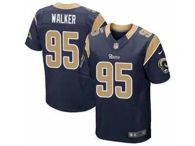 Men's Nike Los Angeles Rams #95 Tyrunn Walker Elite Navy Blue Team Color NFL Jersey