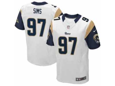 Men's Nike Los Angeles Rams #97 Eugene Sims Elite White NFL Jersey