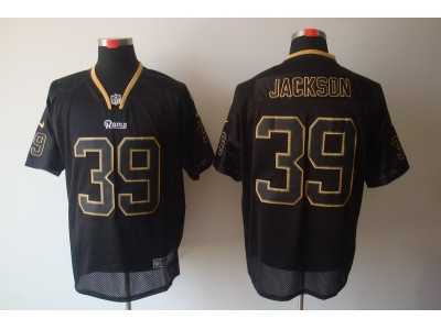 Nike NFL St. Louis Rams #39 Jackson Black Jerseys[Lights Out Elite]