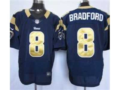 Nike NFL St. Louis Rams #8 Sam Bradford Blue Elite jerseys