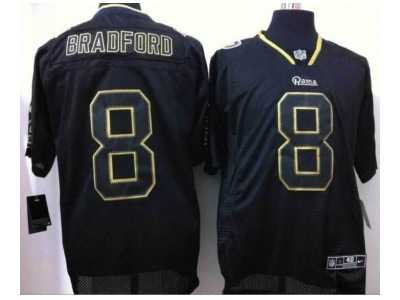 Nike NFL St.Louis Rams #8 Bradford black jerseys[Elite lights out]