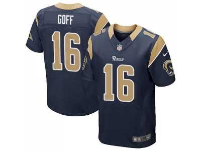 Nike St. Louis Rams #16 Jared Goff Navy Blue Team Color Men's Stitched NFL Elite Jersey