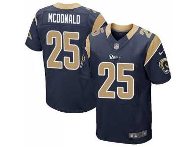 Nike St. Louis Rams #25 T.J. McDonald Navy Blue Jerseys(Elite)