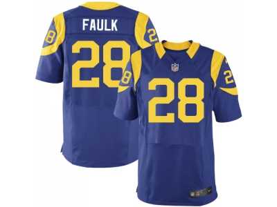Nike St. Louis Rams #28 Marshall Faulk Royal Blue Alternate NFL Elite Jersey