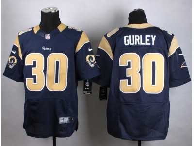 Nike St. Louis Rams #30 Todd Gurley Navy Blue jerseys(Elite)