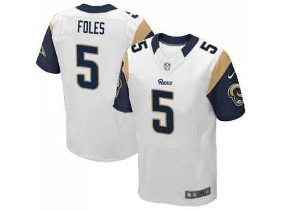 Nike St. Louis Rams #5 Nick Foles Navy white jerseys(Elite)