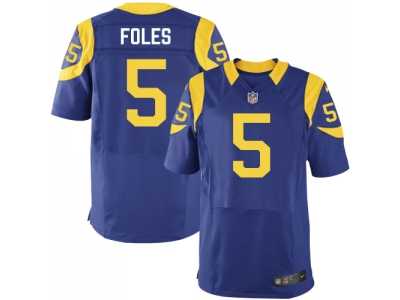 Nike St. Louis Rams #5 Nick Foles Royal Blue Alternate NFL Elite Jersey