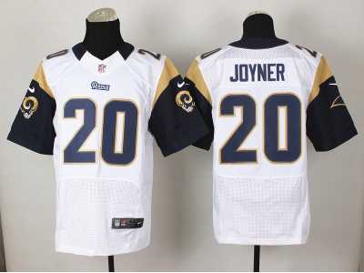 Nike St.Louis Rams #20 Lamarcus Joyner White jerseys[Elite]