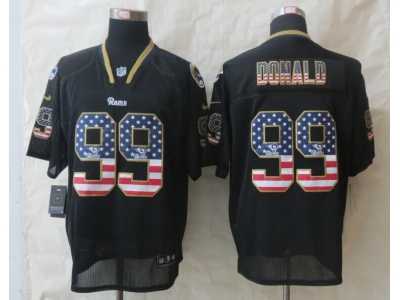 Nike St.Louis Rams #99 Donald Black Jerseys(USA Flag Fashion Elite)