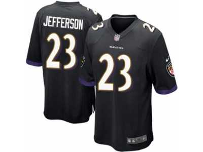 Men's Nike Baltimore Ravens #23 Tony Jefferson Game Black Alternate NFL Jersey