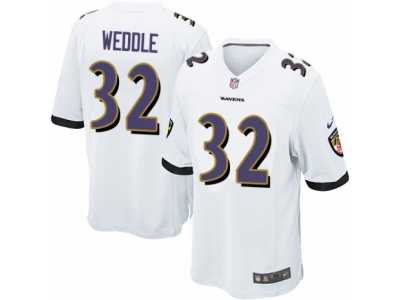 Men's Nike Baltimore Ravens #32 Eric Weddle Game White NFL Jersey