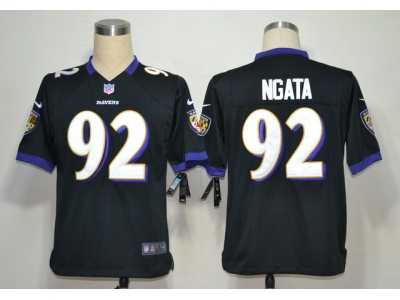 NIKE NFL Baltimore Ravens #92 Ngata Black Game Jerseys
