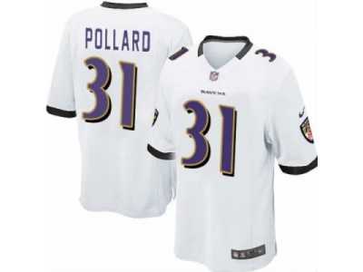 Nike NFL Baltimore Ravens #31 Bernard Pollard white Jerseys(Game)