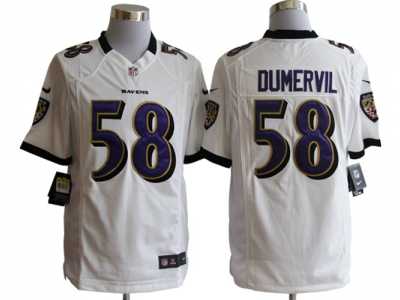 Nike NFL Baltimore Ravens #58 Elvis Dumervil white Jerseys(Game)