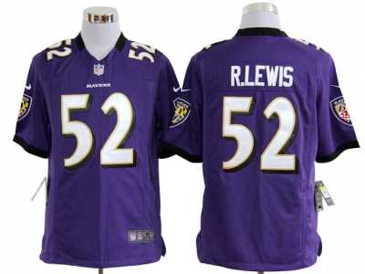 Nike baltimore ravens #52 r.lewis purple Game Jerseys