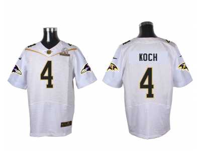 2016 PRO BOWL Nike Baltimore Ravens #4 Koch white jerseys(Elite)